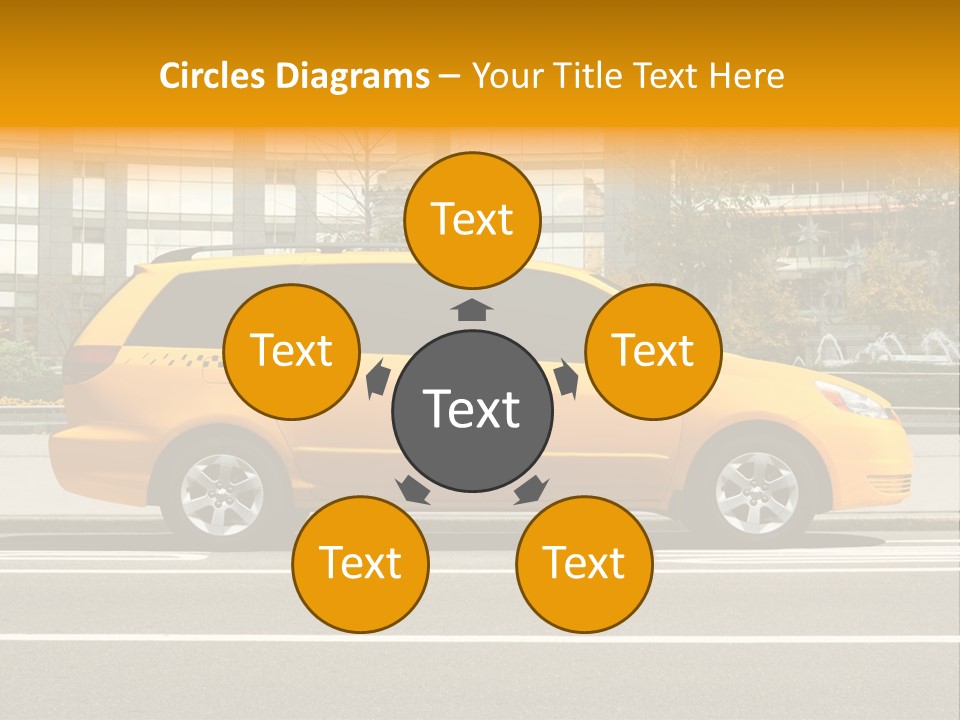 Sidewalk York Van PowerPoint Template