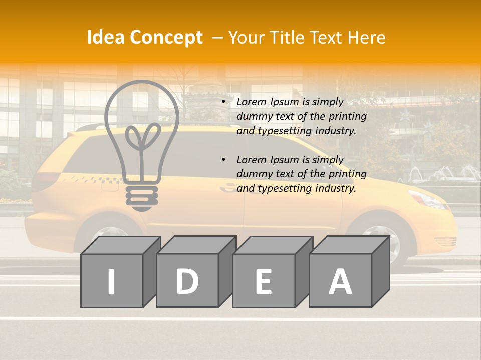 Sidewalk York Van PowerPoint Template