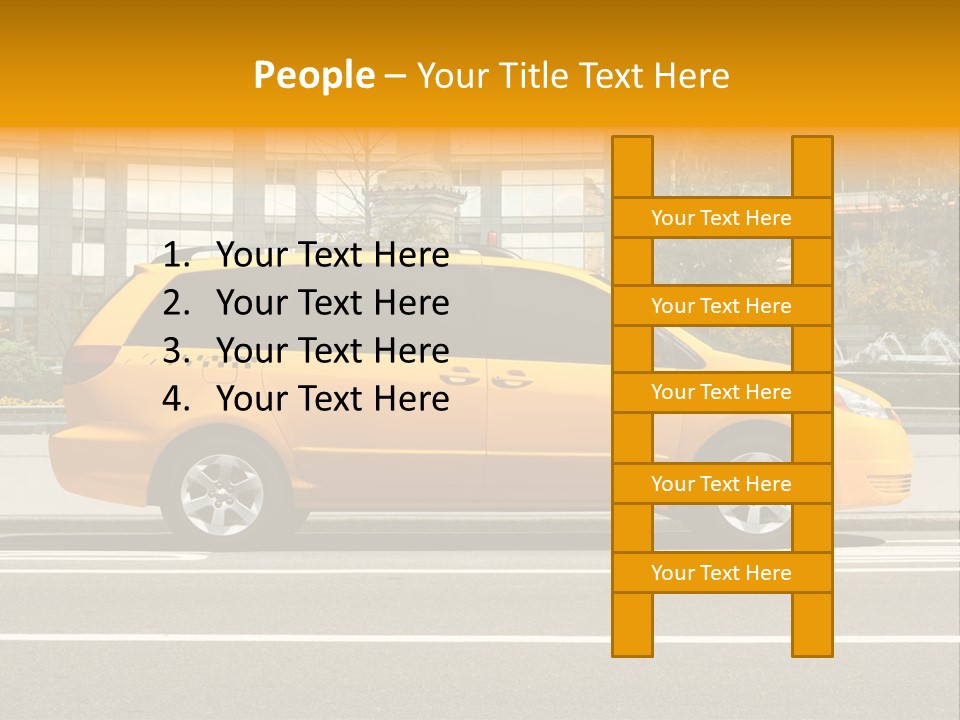 Sidewalk York Van PowerPoint Template