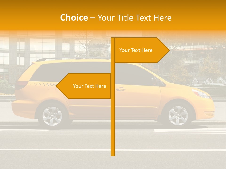 Sidewalk York Van PowerPoint Template