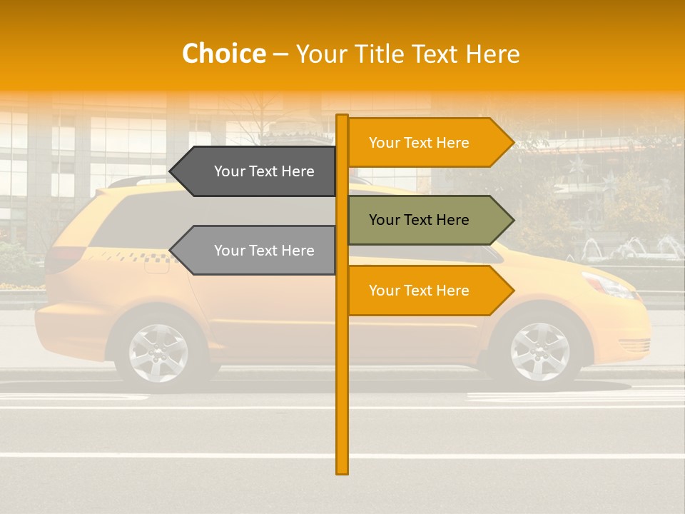 Sidewalk York Van PowerPoint Template