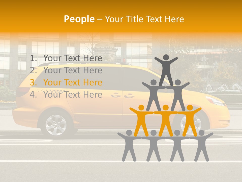 Sidewalk York Van PowerPoint Template