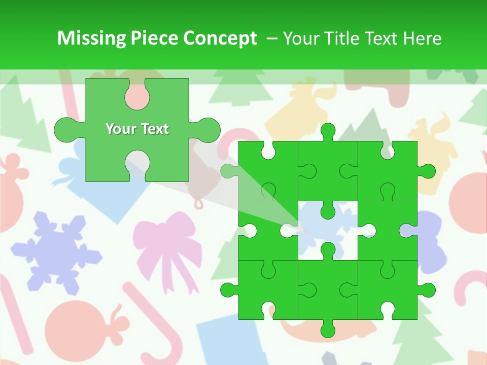 Scrapbook Bow Symbol PowerPoint Template