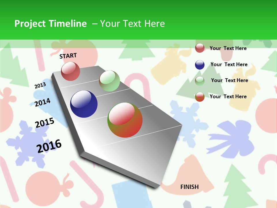 Scrapbook Bow Symbol PowerPoint Template