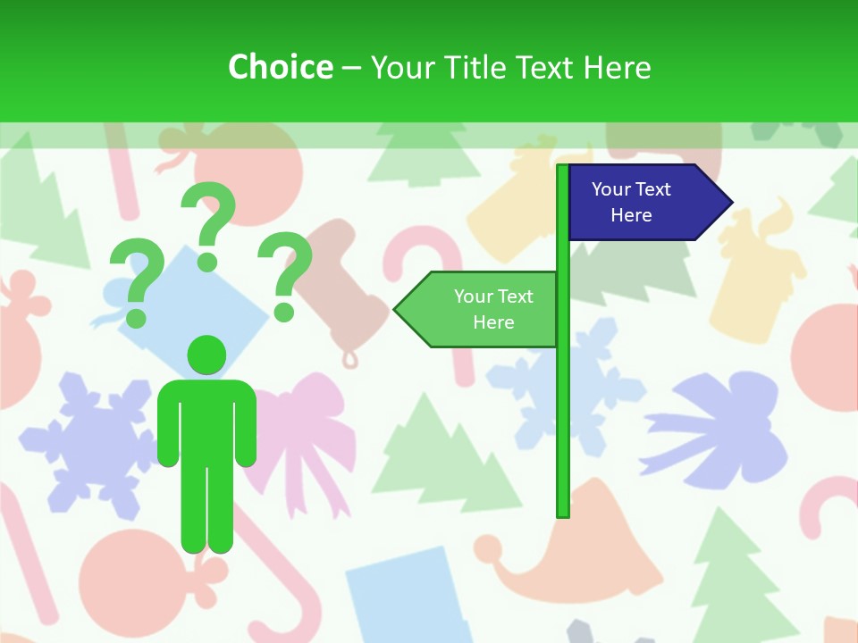 Scrapbook Bow Symbol PowerPoint Template