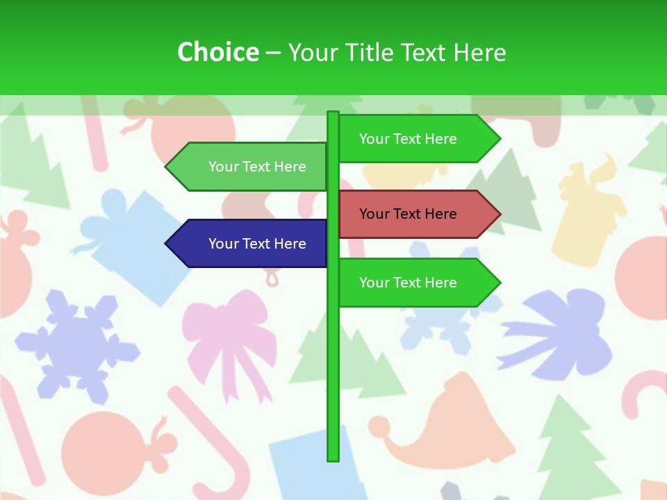 Scrapbook Bow Symbol PowerPoint Template