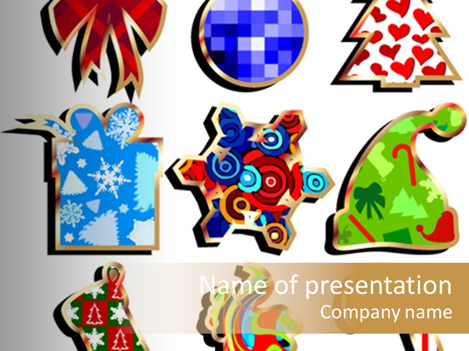 Ball Gift Xmas PowerPoint Template