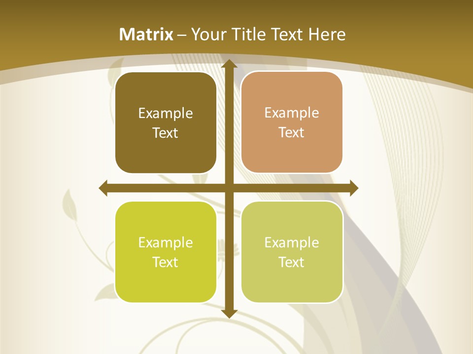 Green Floral Texture PowerPoint Template