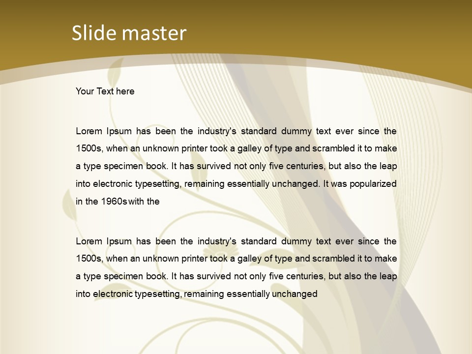 Green Floral Texture PowerPoint Template