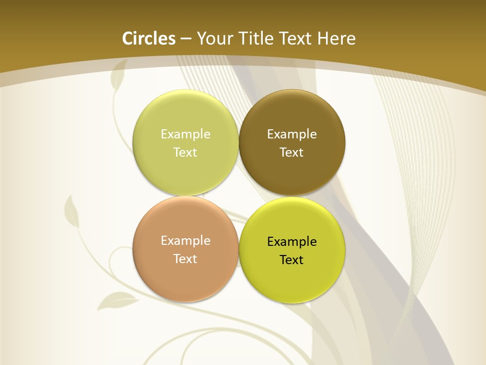 Green Floral Texture PowerPoint Template