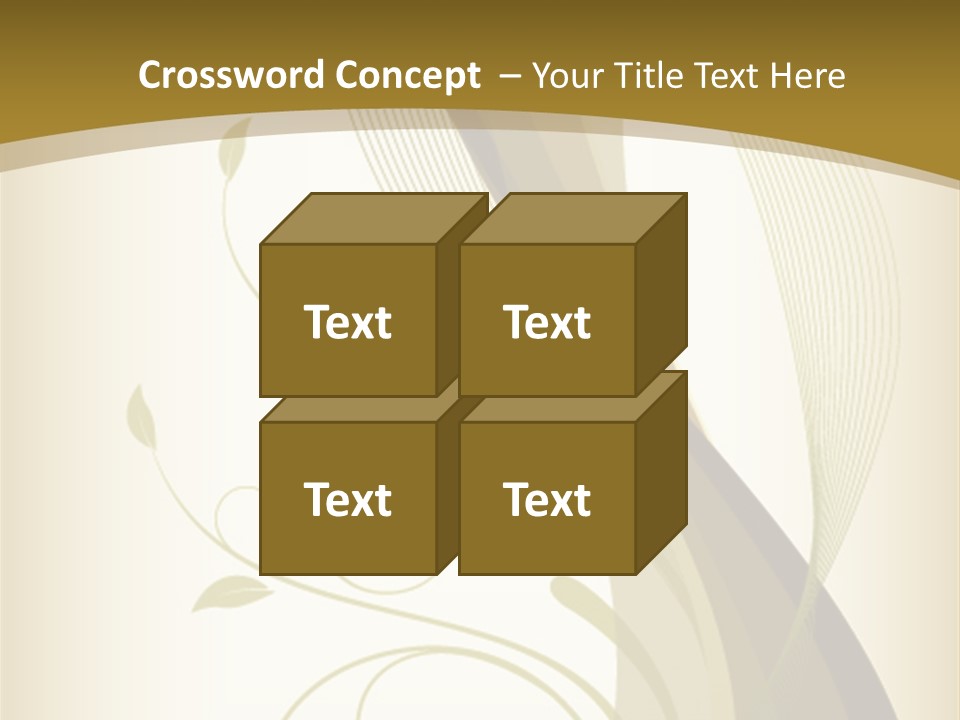 Green Floral Texture PowerPoint Template
