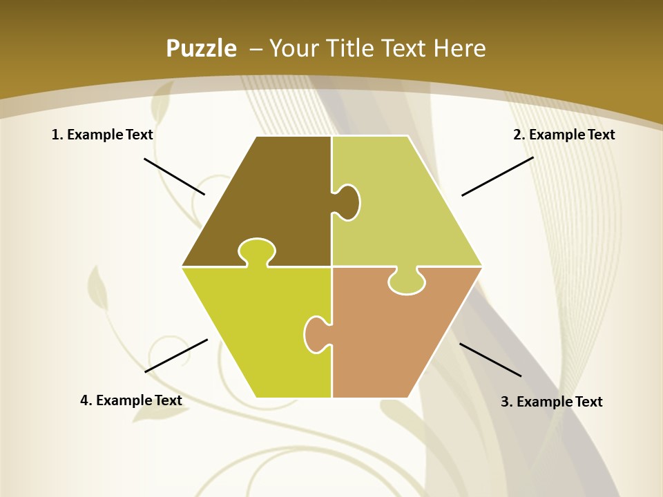 Green Floral Texture PowerPoint Template