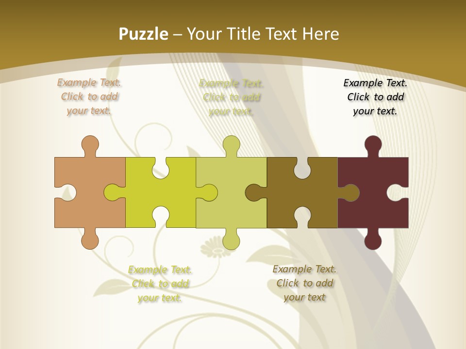 Green Floral Texture PowerPoint Template