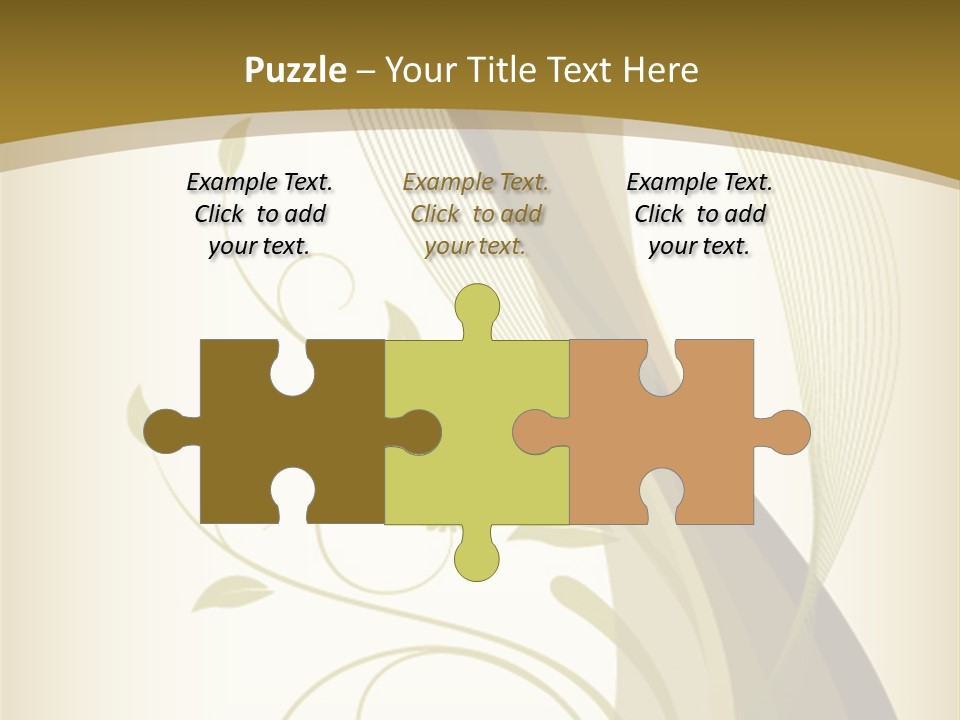 Green Floral Texture PowerPoint Template