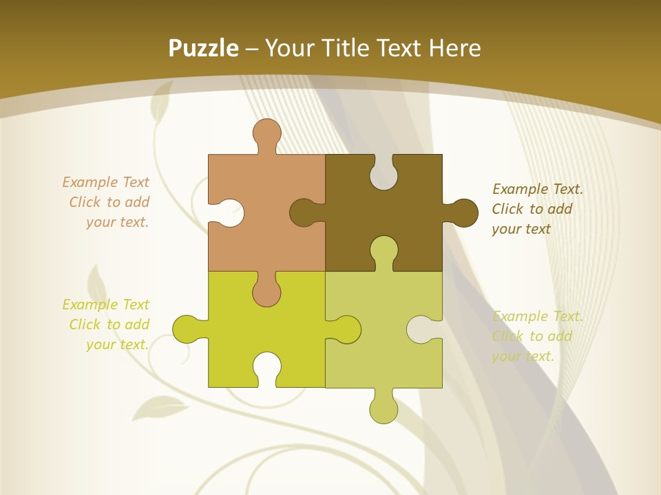 Green Floral Texture PowerPoint Template