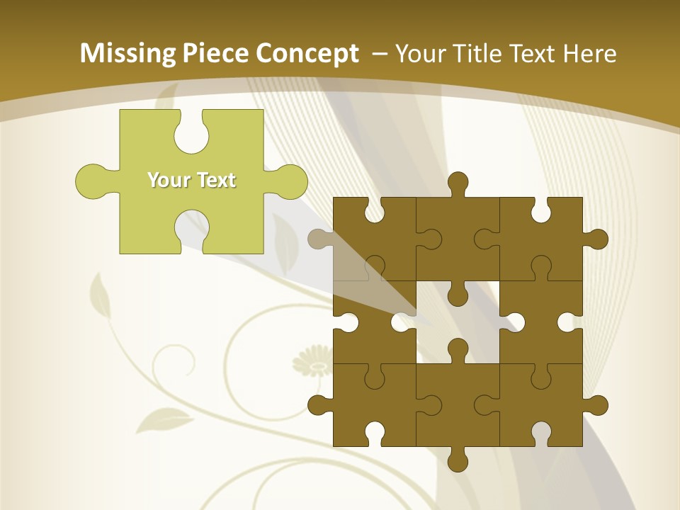 Green Floral Texture PowerPoint Template