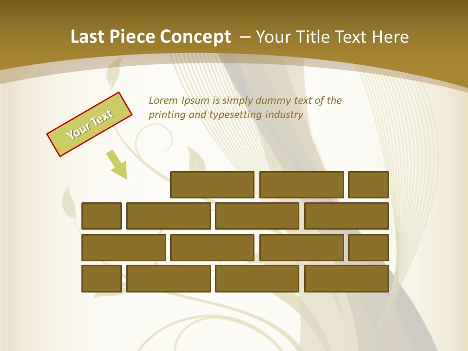 Green Floral Texture PowerPoint Template