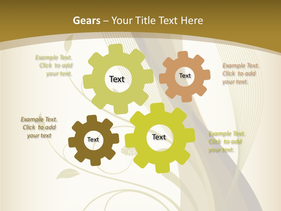 Green Floral Texture PowerPoint Template