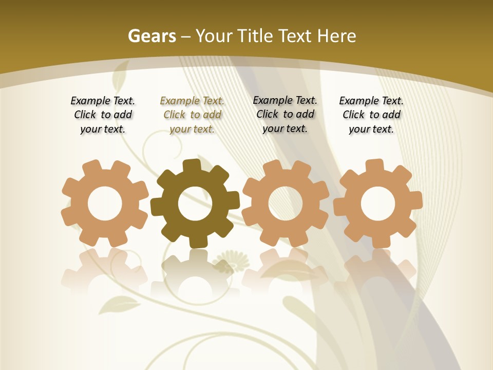 Green Floral Texture PowerPoint Template