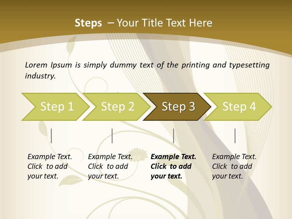 Green Floral Texture PowerPoint Template