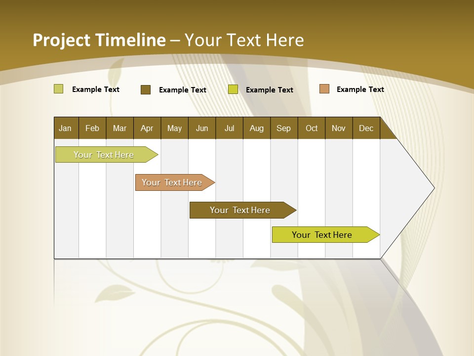 Green Floral Texture PowerPoint Template