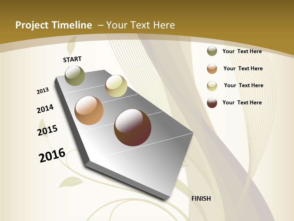 Green Floral Texture PowerPoint Template