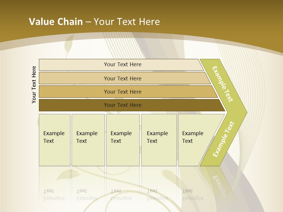 Green Floral Texture PowerPoint Template