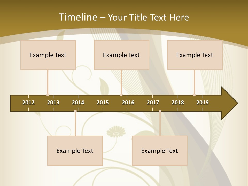 Green Floral Texture PowerPoint Template