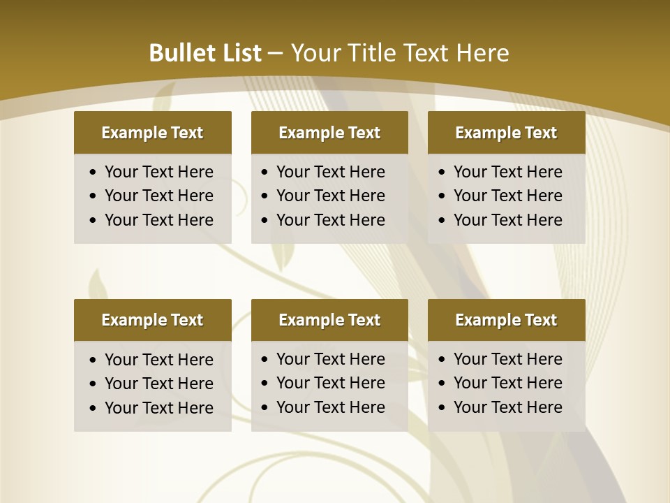 Green Floral Texture PowerPoint Template