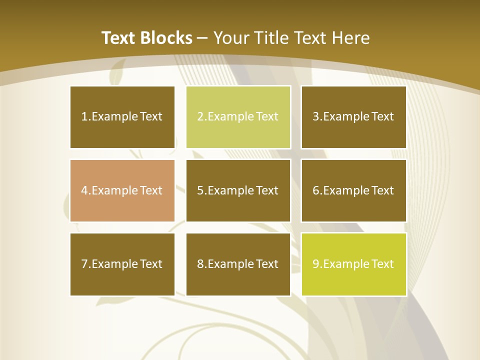 Green Floral Texture PowerPoint Template