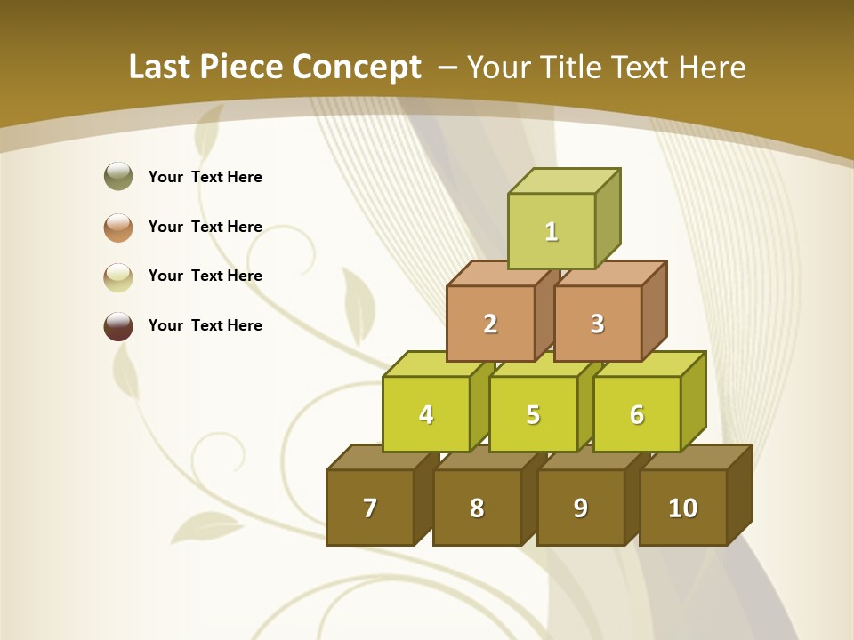 Green Floral Texture PowerPoint Template