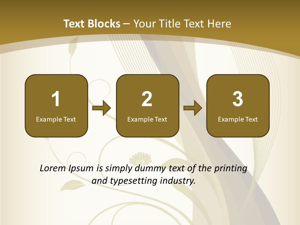 Green Floral Texture PowerPoint Template