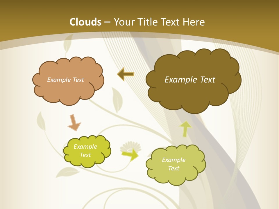 Green Floral Texture PowerPoint Template