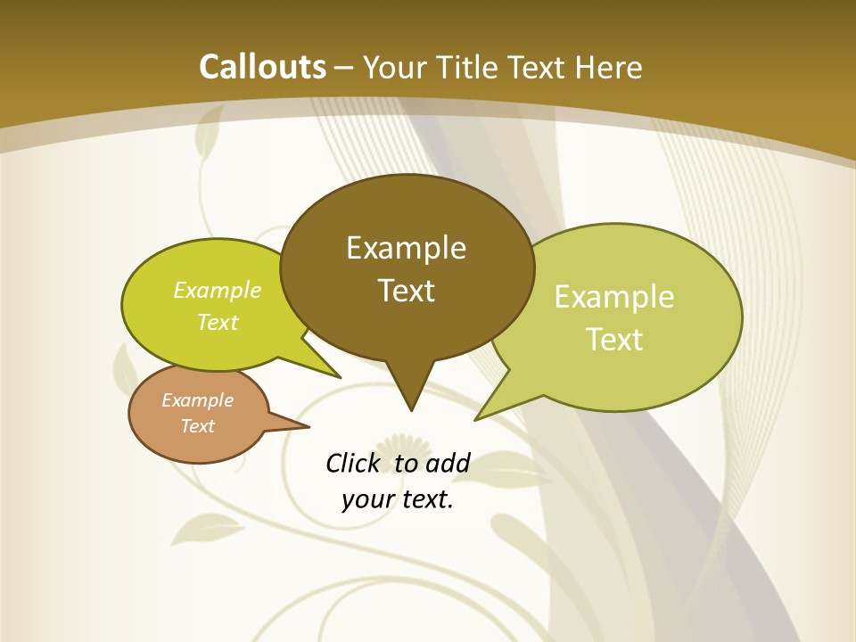 Green Floral Texture PowerPoint Template