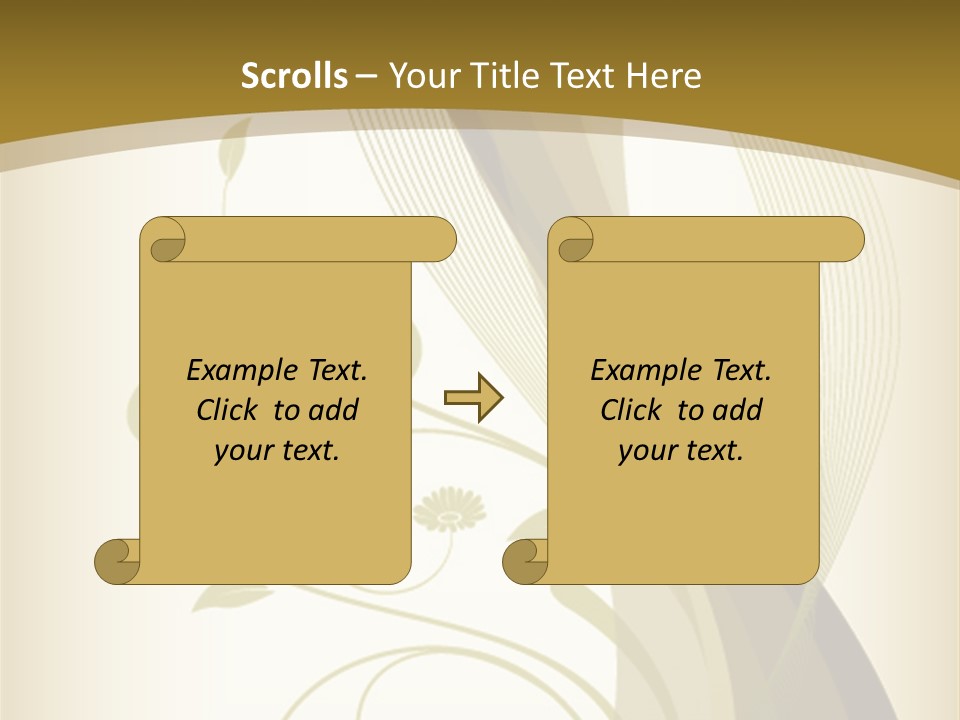 Green Floral Texture PowerPoint Template
