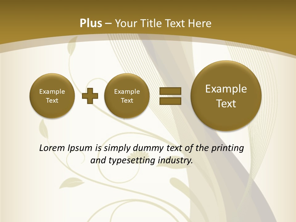 Green Floral Texture PowerPoint Template