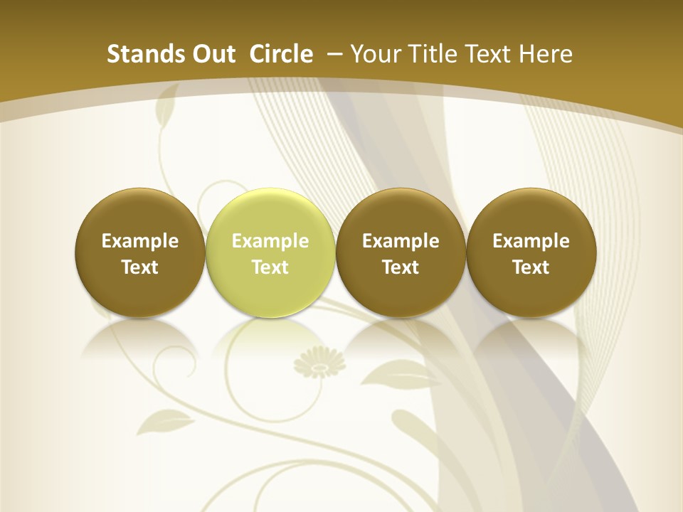 Green Floral Texture PowerPoint Template