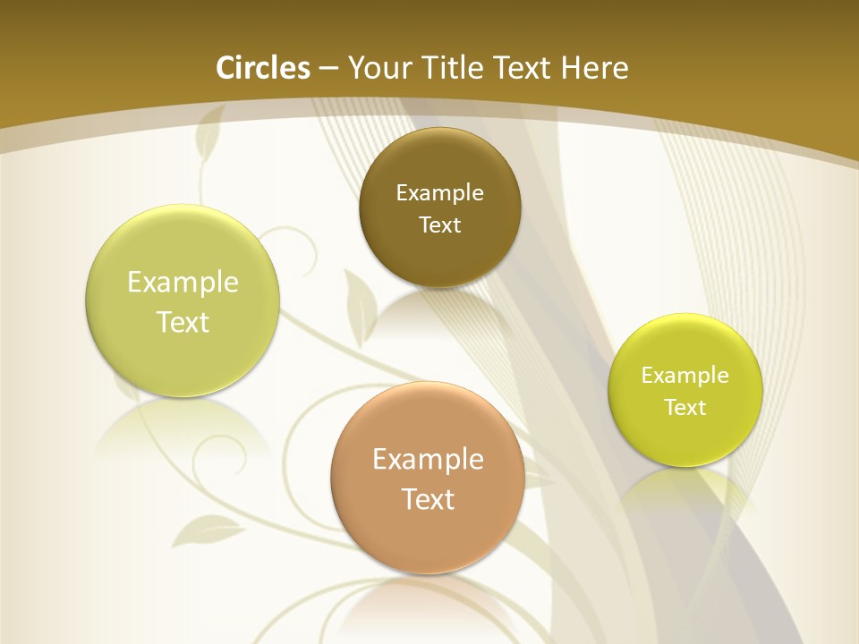 Green Floral Texture PowerPoint Template