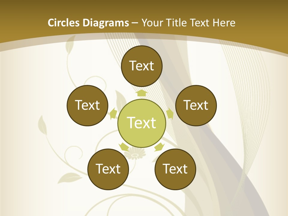 Green Floral Texture PowerPoint Template