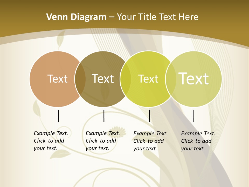 Green Floral Texture PowerPoint Template