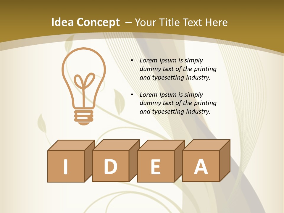 Green Floral Texture PowerPoint Template