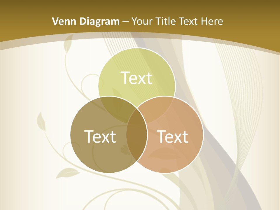 Green Floral Texture PowerPoint Template