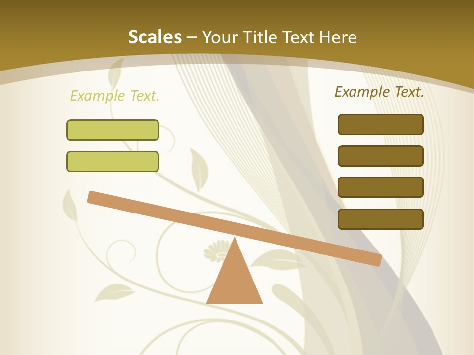 Green Floral Texture PowerPoint Template