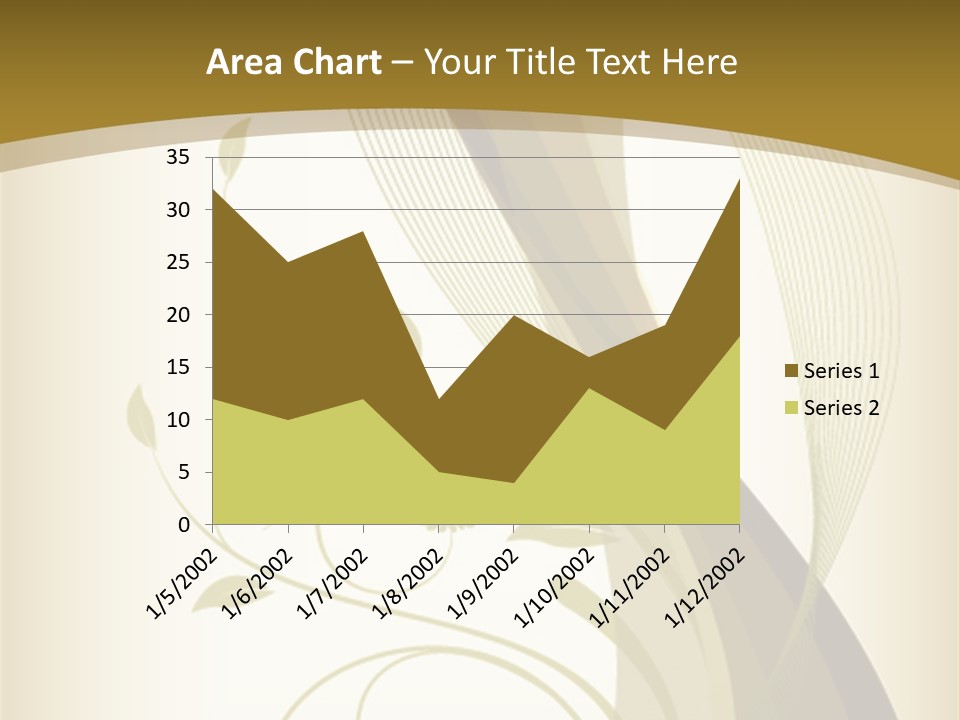 Green Floral Texture PowerPoint Template