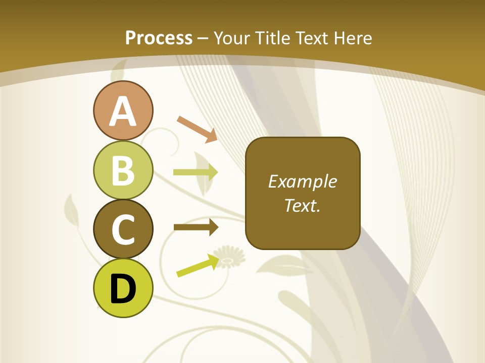 Green Floral Texture PowerPoint Template
