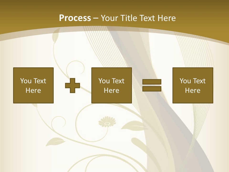 Green Floral Texture PowerPoint Template