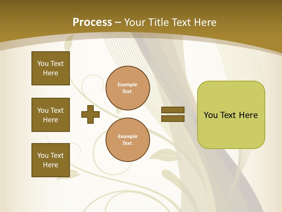 Green Floral Texture PowerPoint Template