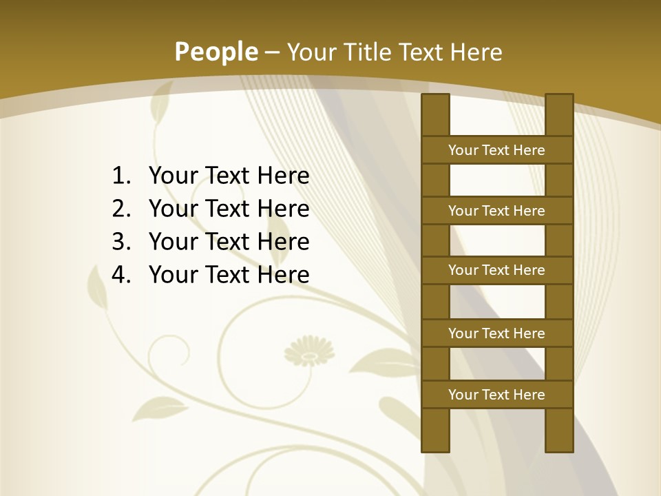 Green Floral Texture PowerPoint Template