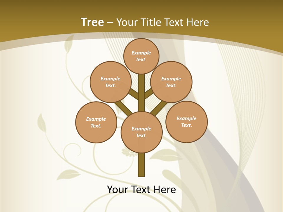 Green Floral Texture PowerPoint Template