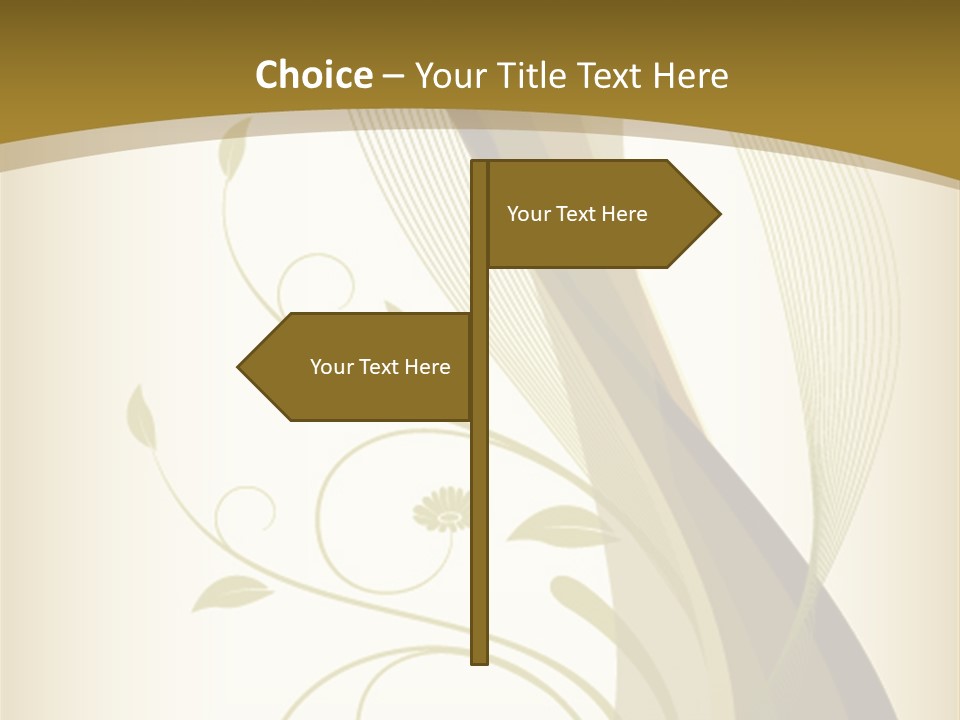 Green Floral Texture PowerPoint Template